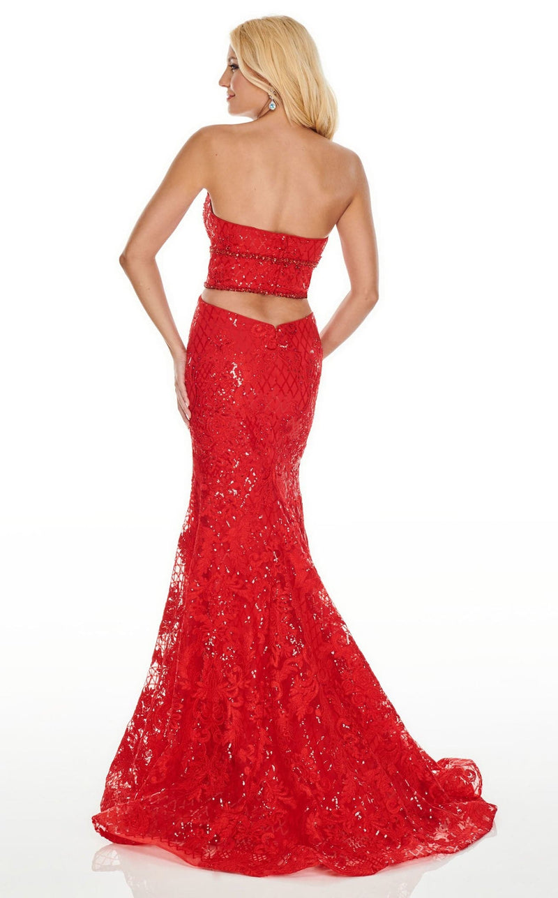 Rachel Allan 7020 Dress Red