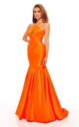 4 of 7 Rachel Allan 70240 Dress Tangerine