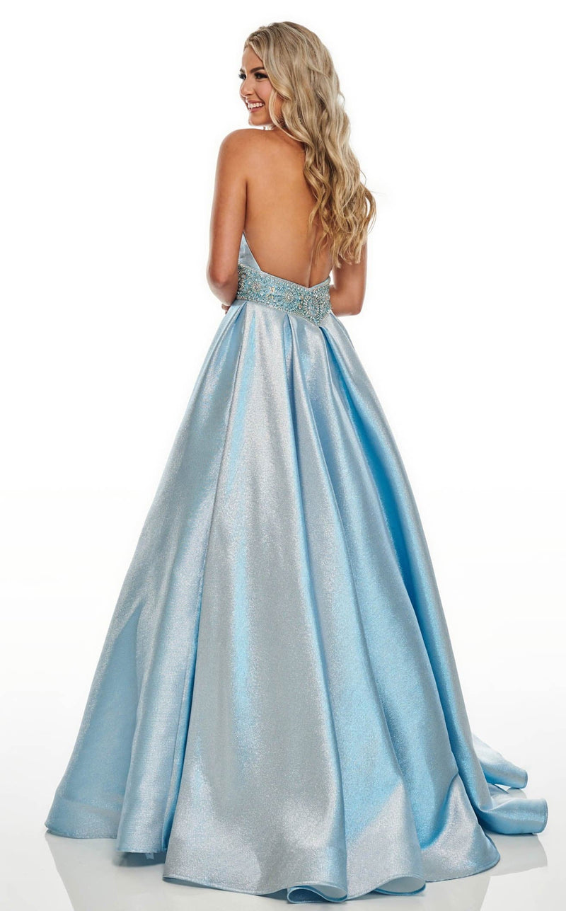 Rachel Allan 7037 Dress Light-Blue