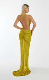 2 of 5 Nicole Bakti 7054 Dress Chartreuse