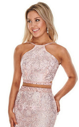 9 of 16 Rachel Allan 7057 Dress Blush