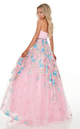 6 of 12 Rachel Allan 7063 Dress Pink-Multi