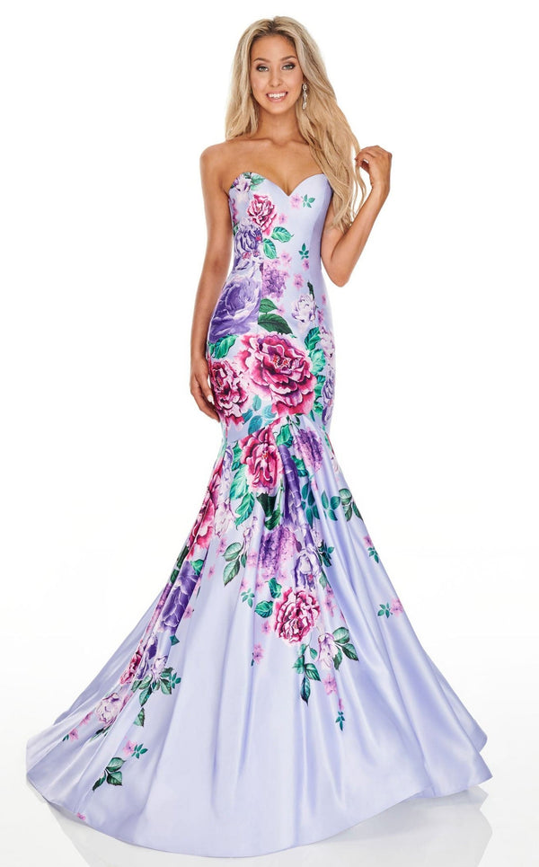 Rachel Allan 7073 Dress Lilac-Multi