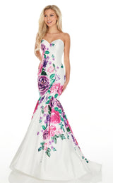 2 of 8 Rachel Allan 7073 Dress White-Multi