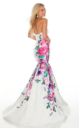 4 of 8 Rachel Allan 7073 Dress White-Multi