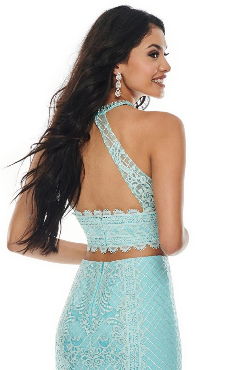 Rachel Allan 7088 Dress Aqua-Blue