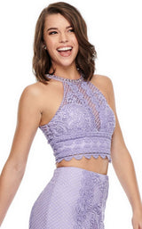 8 of 11 Rachel Allan 7088 Dress Lilac