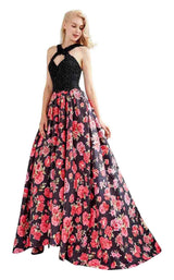 1 of 6 Angela and Alison 71096 Black Floral