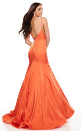 5 of 12 Rachel Allan 7114 Dress Tangerine