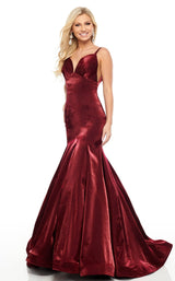 3 of 12 Rachel Allan 7114 Dress Wine