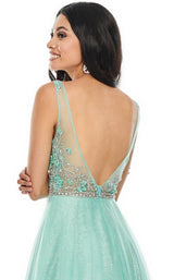 8 of 8 Rachel Allan 7136 Dress Aqua