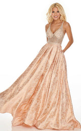 3 of 12 Rachel Allan 7175 Dress Rose-Gold