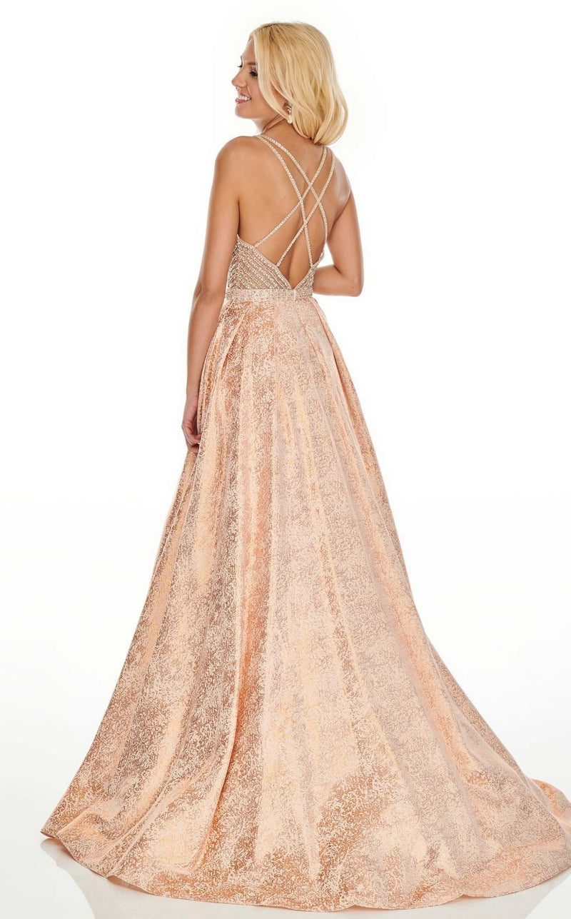 Rachel Allan 7175 Dress Rose-Gold