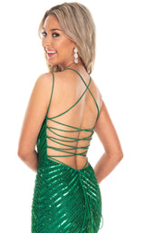 7 of 8 Rachel Allan 7188 Dress Deep-Emerald