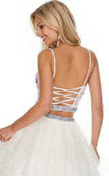 4 of 4 Rachel Allan 7193 Dress White-Multi