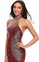 7 of 12 Rachel Allan 7197 Dress Deep-Red