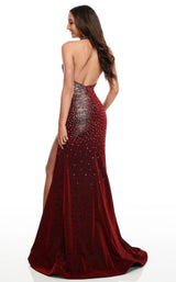 4 of 12 Rachel Allan 7197 Dress Deep-Red