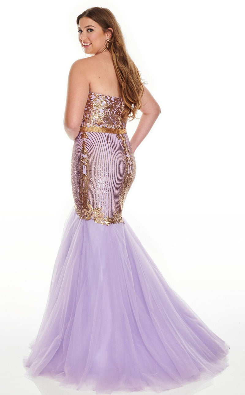 Rachel Allan 7240 Dress Lilac-Gold