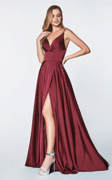 1 of 5 Cinderella Divine 7472 Dress Burgundy