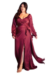 1 of 4 Cinderella Divine 7478C Dress Burgundy