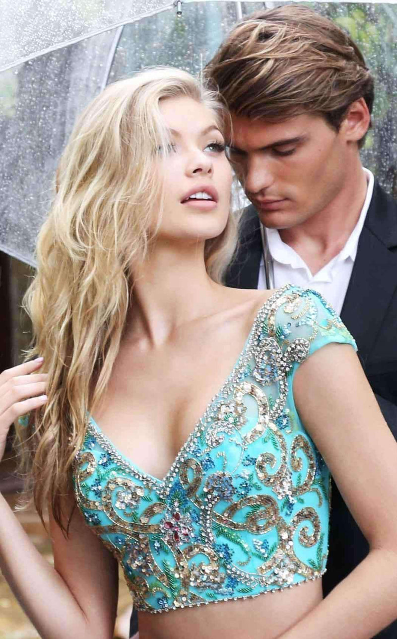 Sherri Hill 51166 Aqua