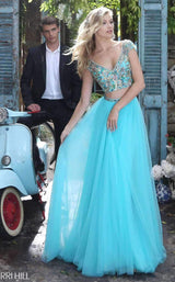 19 of 22 Sherri Hill 51166 Aqua