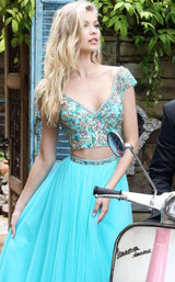 9 of 22 Sherri Hill 51166 Aqua