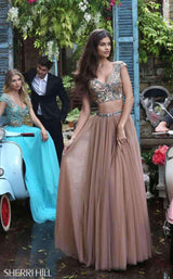 11 of 22 Sherri Hill 51166 Dark Nude