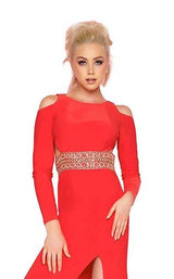 4 of 4 Mac Duggal 77238L Intense-Red