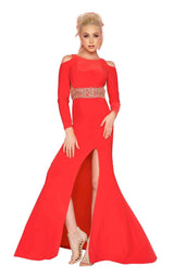 2 of 4 Mac Duggal 77238L Intense-Red