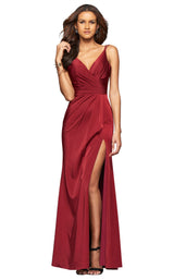 4 of 10 Faviana 7755E Dress Wine