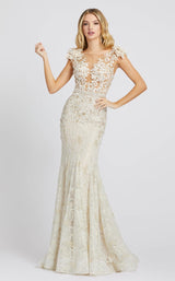 1 of 3 Mac Duggal 79268 Dress Ivory-Nude