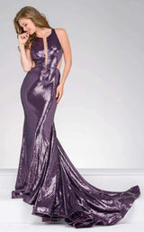 1 of 3 Jovani 45399 Eggplant