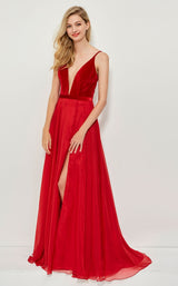 1 of 2 Angela and Alison 81014 Dress Crimson