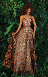 2 of 12 Clarisse 810250 Dress Copper-Nude