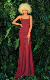 1 of 6 Clarisse 810254 Dress Cranberry