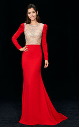 2 of 5 Angela and Alison 81056 Dress Hot Red