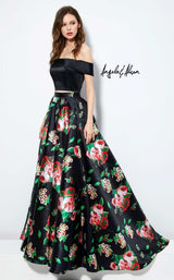 1 of 7 Angela and Alison 81120 Black Floral