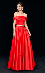 2 of 5 Angela and Alison 81136 Dress Hot Red