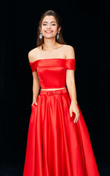 5 of 5 Angela and Alison 81136 Dress Hot Red