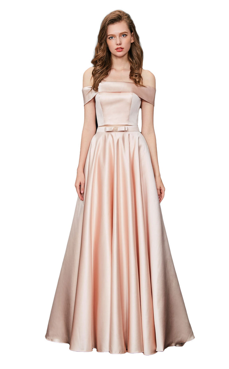 Angela and Alison 81136 Dress Champagne