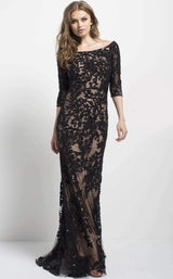 1 of 2 Jovani 49636 Black/Nude