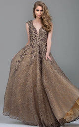 1 of 2 Jovani 55877 Taupe