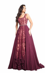 1 of 16 Rachel Allan 8352 Black-Cherry