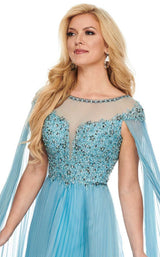 4 of 6 Rachel Allan 8425 Dress Smokey-Blue