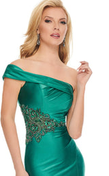 3 of 3 Rachel Allan 8440 Dress Hunter-Green