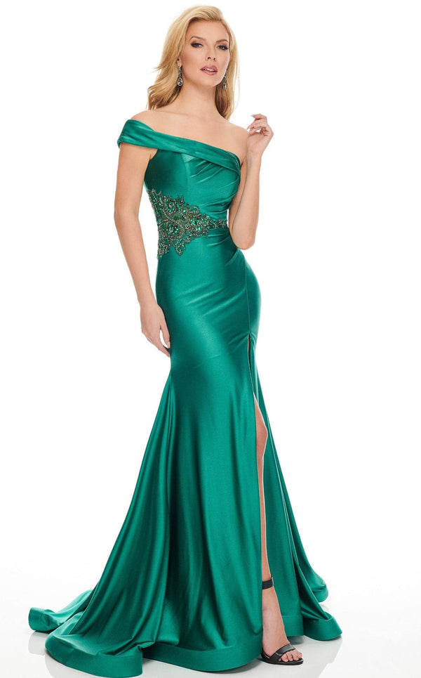 Rachel Allan 8440 Dress Hunter-Green