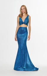 1 of 5 Angela and Alison 91047 Dress Blue-Shimmer