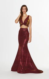 2 of 5 Angela and Alison 91047 Dress Raspberry-Shimmer