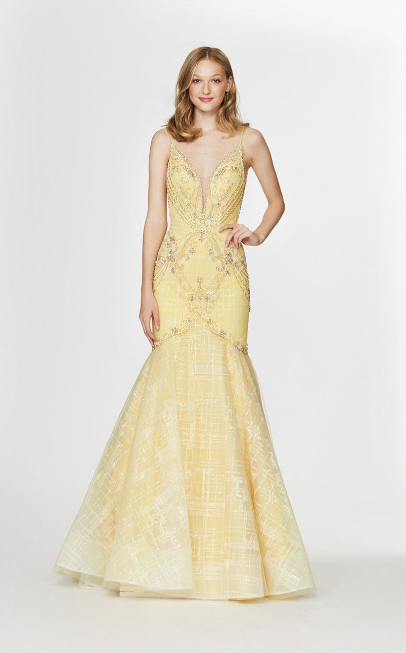 Angela and Alison 91060 Dress Yellow